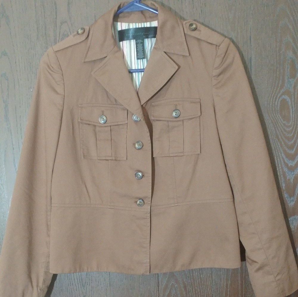 Apostrophe Jacket Blazer Size 4P Brown